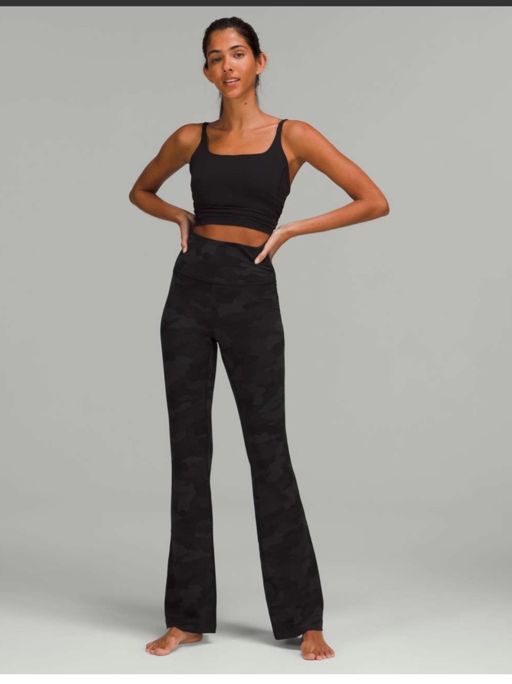 lululemon Groove Super-High-Rise Flared Pant *Nulu Camo Deep Coal